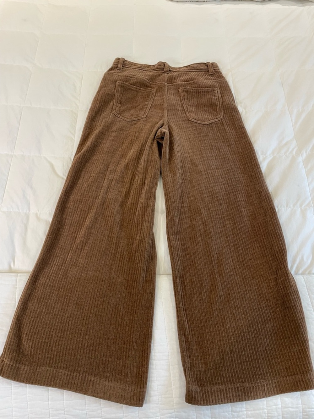 Industry Corduroy Like Pants.  Wide Leg Size 8 Light Brown - Picture 7 of 10